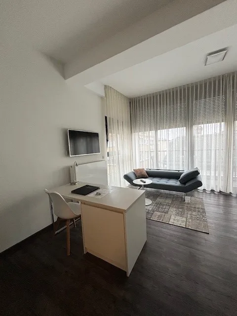 Studio Large – Küchenzeile mit Kochfeld, Mikrowelle und Kaffeemaschine | Boardinghouse Offenbach