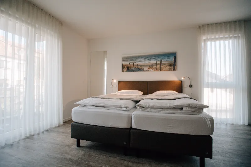 Studio X-Large 30 m² – Schlafbereich mit Doppelbett | Boardinghouse Obertshausen